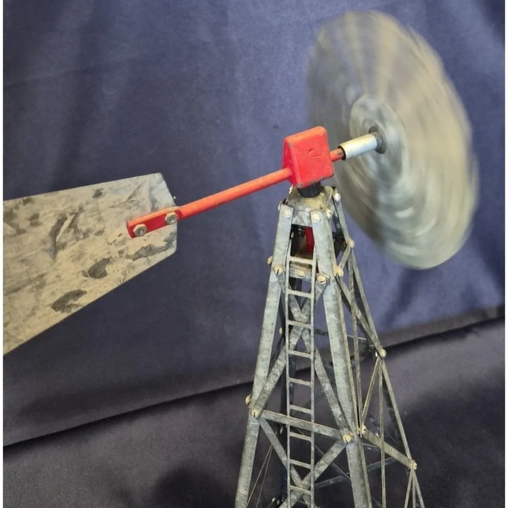Vintage Galvanized Metal Windmill 17